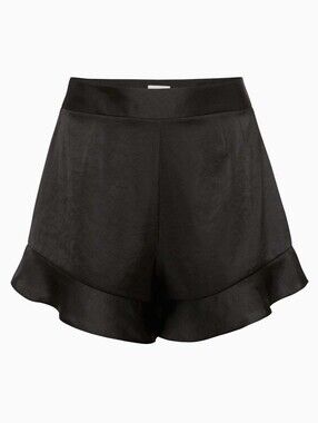 Aritzia Wilfred Arcadia Black Stain Ruffled Shorts